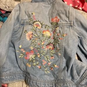 4T Babygap denim jacket with embroidery on back